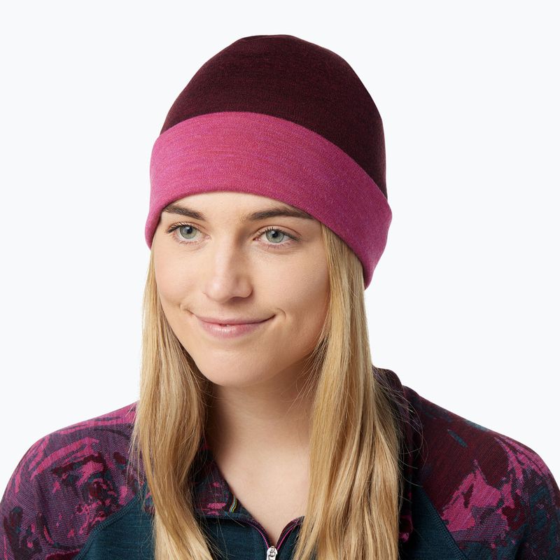 Smartwool Thermal Merino Reversible Cuffed berretto invernale festivo fucsia erica 5