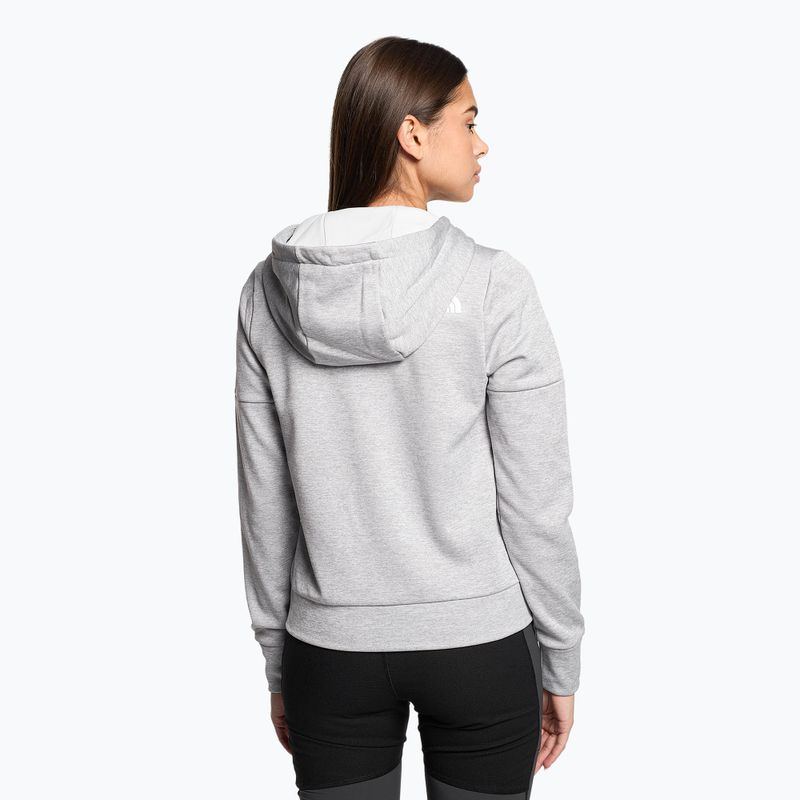 Felpa trekking donna The North Face Reaxion Fleece F/Z Hoodie grigio chiaro heather 2