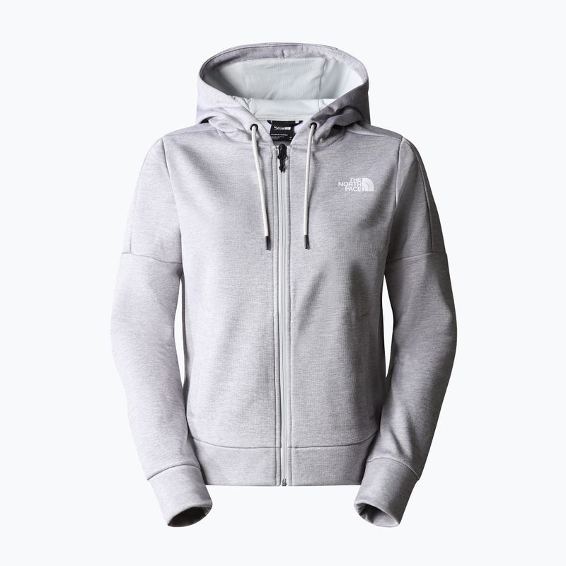 Felpa trekking donna The North Face Reaxion Fleece F/Z Hoodie grigio chiaro heather 4