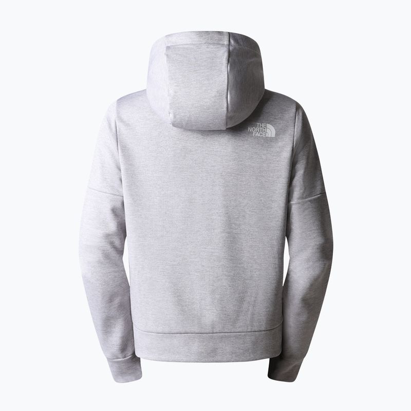 Felpa trekking donna The North Face Reaxion Fleece F/Z Hoodie grigio chiaro heather 5