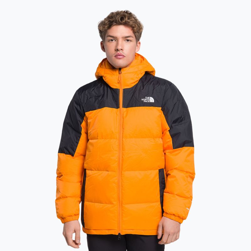 Piumino da uomo The North Face Diablo Down Hoodie cono arancio/nero