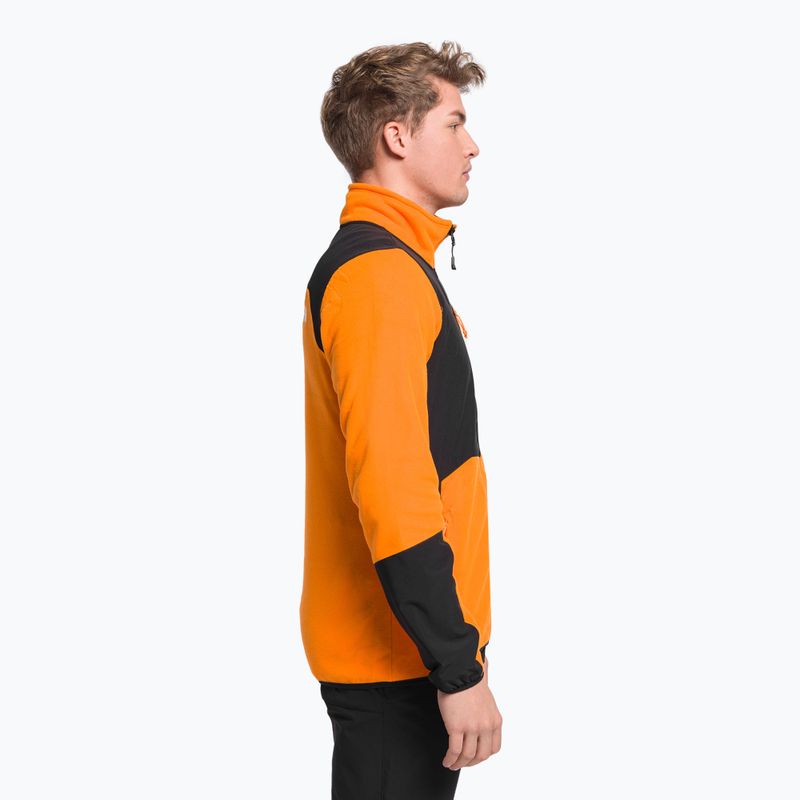 Felpa da trekking da uomo The North Face Glacier Pro Full Zip cono arancio/nero 3