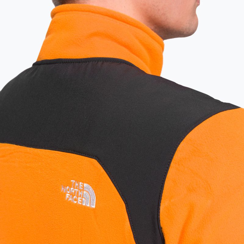 Felpa da trekking da uomo The North Face Glacier Pro Full Zip cono arancio/nero 5