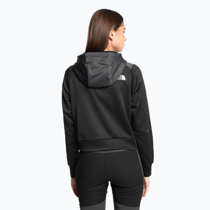 Felpa da trekking da donna The North Face Reaxion Fleece P/O Hoodie nero/grigio asfalto 2