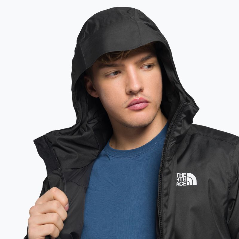 Giacca da pioggia da uomo The North Face Quest Insulated nero/bianco 5