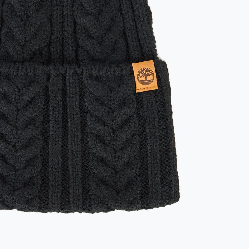 Berretto invernale da donna Timberland Cable Beanie nero 3