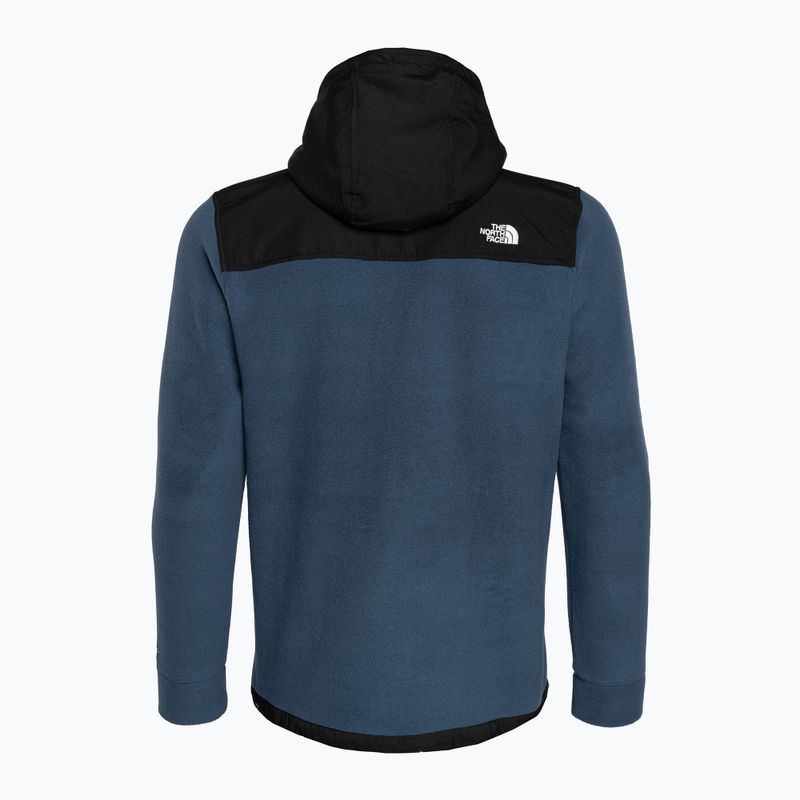 Felpa da trekking da uomo The North Face Alpine Polartec 200 FZ con cappuccio blu scuro/nero 6