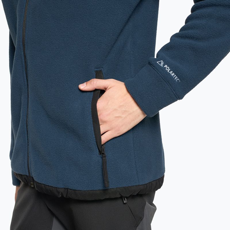 Felpa da trekking da uomo The North Face Alpine Polartec 200 FZ con cappuccio blu scuro/nero 4