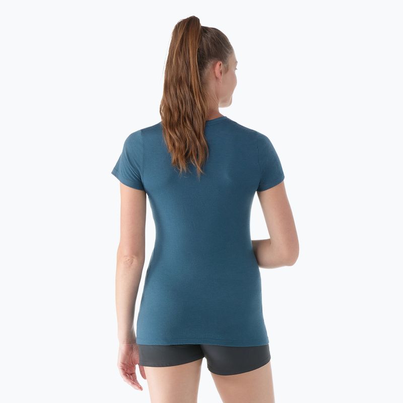 Maglietta termica Smartwool Merino blu crepuscolo da donna 2