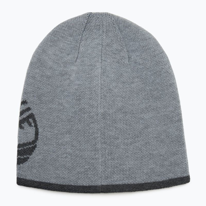 Berretto invernale da uomo Timberland Reversible Logo Beanie grigio chiaro heather 3