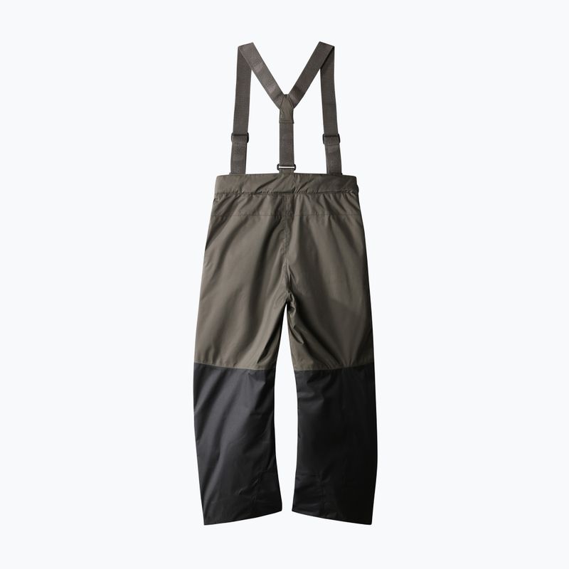 Pantaloni da sci per bambini The North Face Teen Snowquest Suspender nuovo taupe verde 2