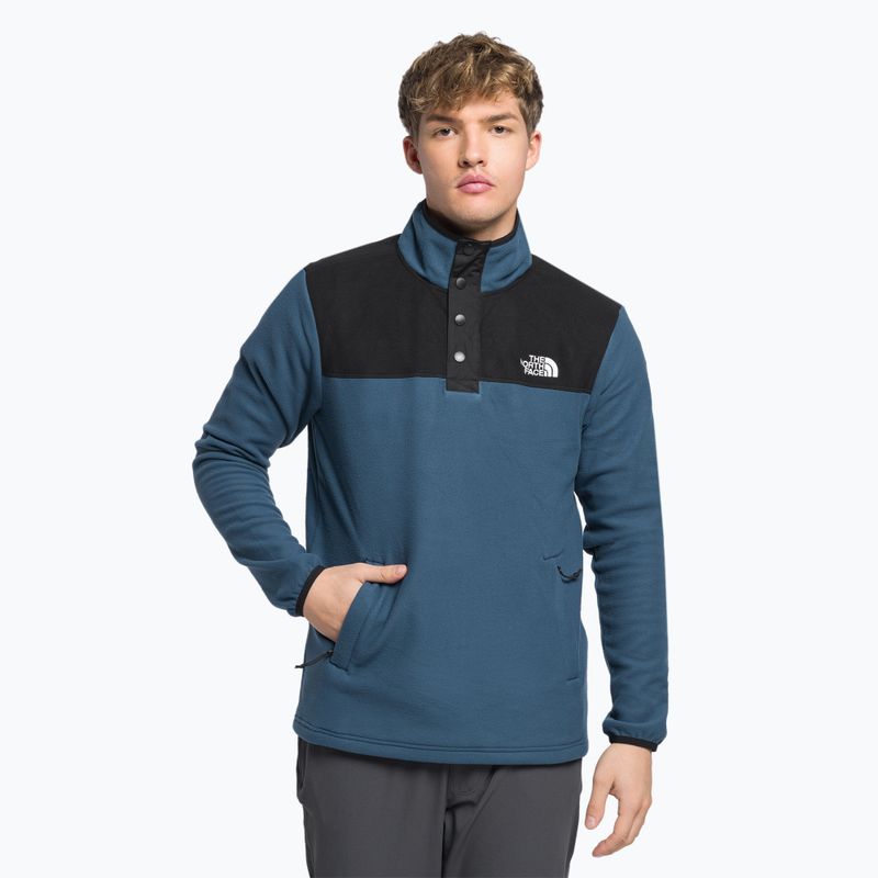 Felpa da trekking da uomo The North Face Homesafe Snap Neck Fleece Pullover blu scuro/nero