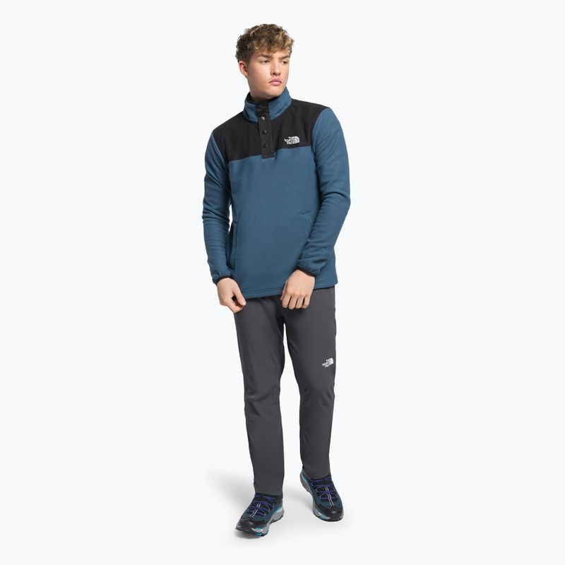 Felpa da trekking da uomo The North Face Homesafe Snap Neck Fleece Pullover blu scuro/nero 2