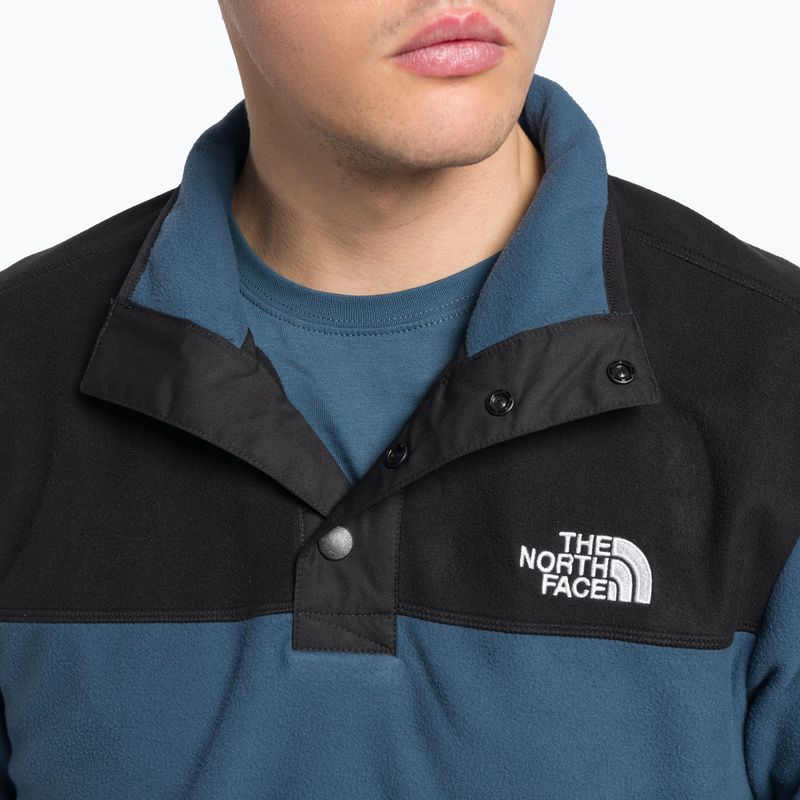 Felpa da trekking da uomo The North Face Homesafe Snap Neck Fleece Pullover blu scuro/nero 8