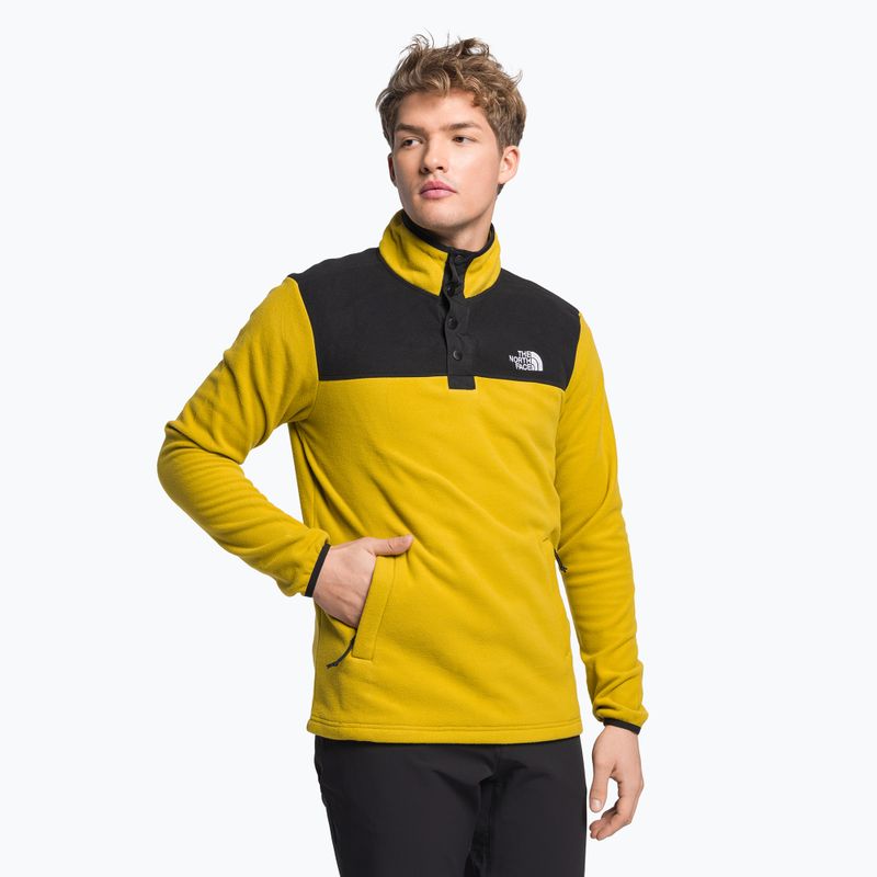 Felpa trekking da uomo The North Face Homesafe Snap Neck Fleece Pullover oro minerale
