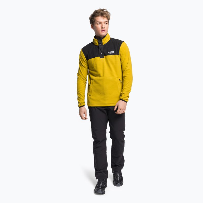 Felpa trekking da uomo The North Face Homesafe Snap Neck Fleece Pullover oro minerale 2