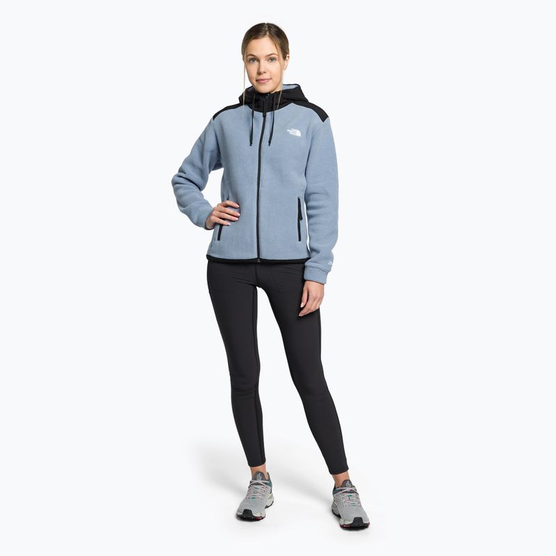 Felpa trekking donna The North Face Alpine Polartec 200 FZ con cappuccio folk blu/nero 2