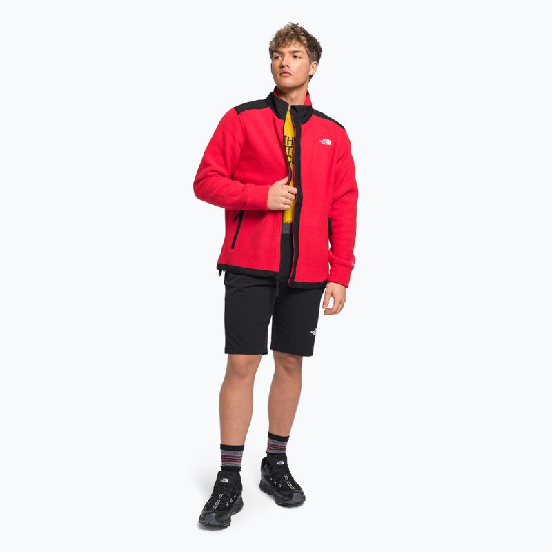 Felpa da trekking da uomo The North Face Alpine Polartec 200 FZ tnf rosso/nero 2