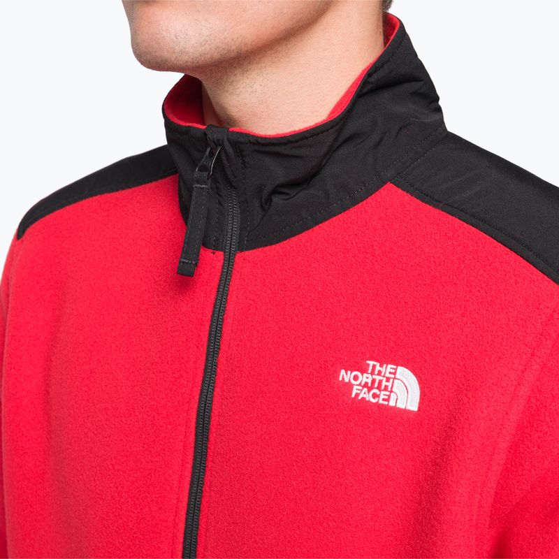 Felpa da trekking da uomo The North Face Alpine Polartec 200 FZ tnf rosso/nero 6