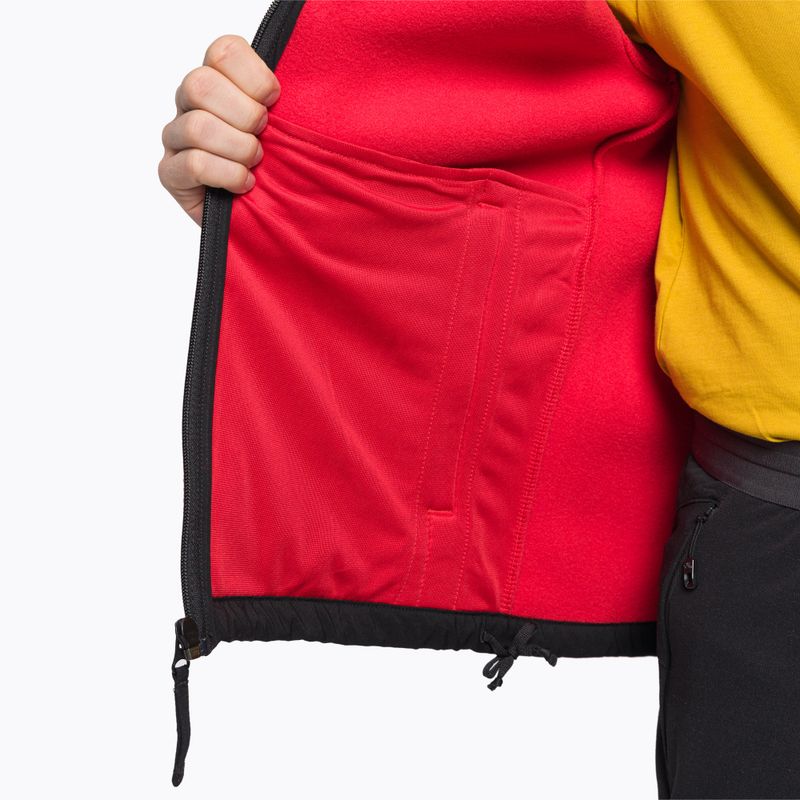 Felpa da trekking da uomo The North Face Alpine Polartec 200 FZ tnf rosso/nero 9