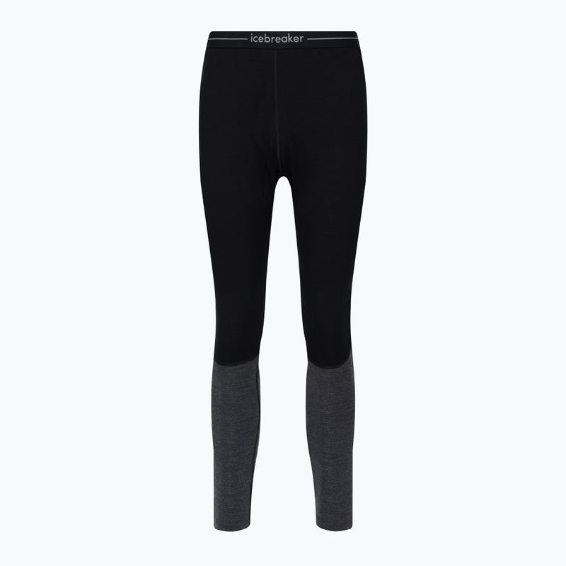 Pantaloni termici da uomo icebreaker ZoneKnit 200 nero/jet heather/cb 7