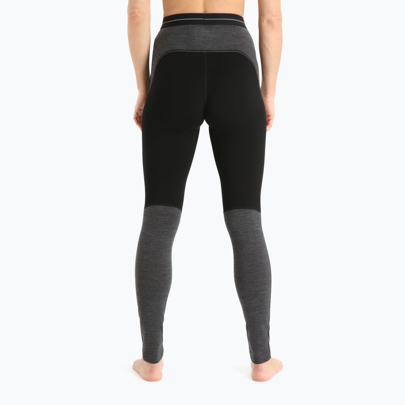 Pantaloni termici donna icebreaker ZoneKnit 200 nero/jet heather/cb 3