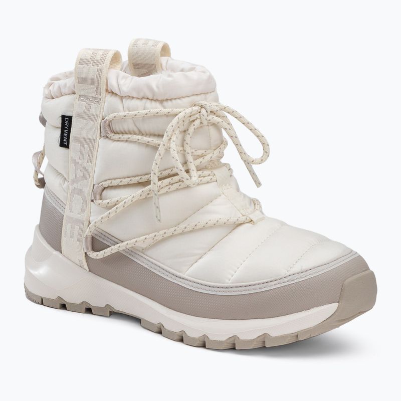 Stivali da neve The North Face da donna Thermoball Lace Up WP gardenia bianco/grigio argento