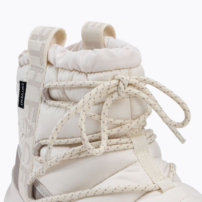 Stivali da neve The North Face da donna Thermoball Lace Up WP gardenia bianco/grigio argento 9