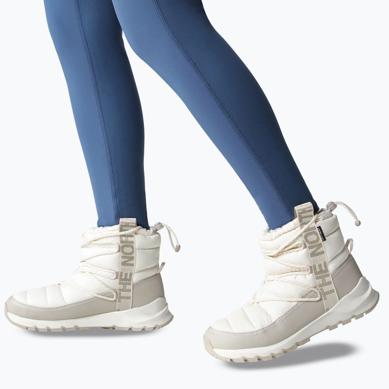 Stivali da neve The North Face da donna Thermoball Lace Up WP gardenia bianco/grigio argento 12