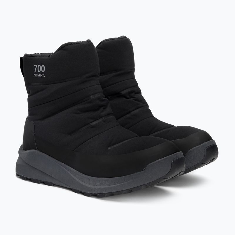 Stivali da neve da uomo The North Face Nuptse II Bootie WP nero/grigio asfalto 4