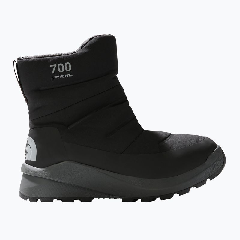 Stivali da neve da donna The North Face Nuptse II Bootie WP nero/grigio asfalto 10