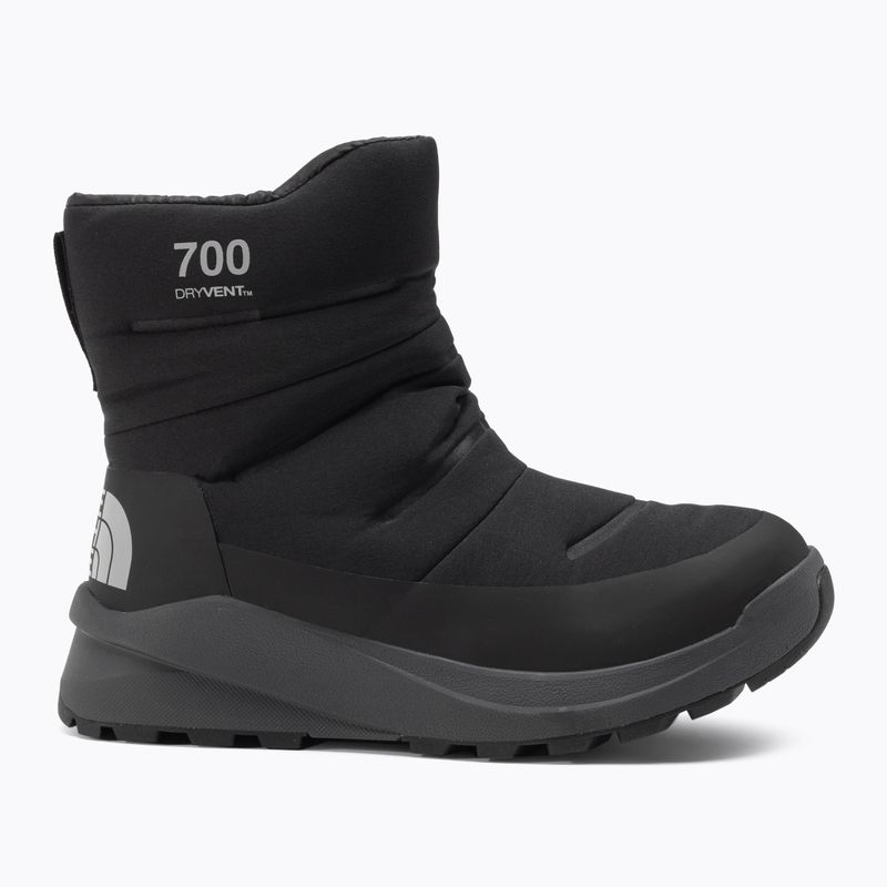 Stivali da neve da donna The North Face Nuptse II Bootie WP nero/grigio asfalto 2