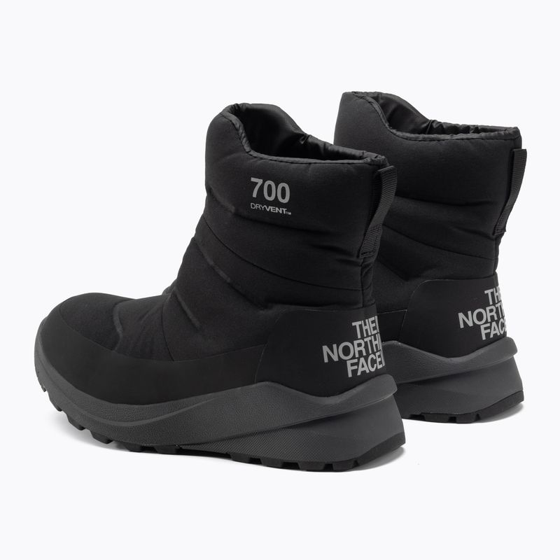 Stivali da neve da donna The North Face Nuptse II Bootie WP nero/grigio asfalto 3