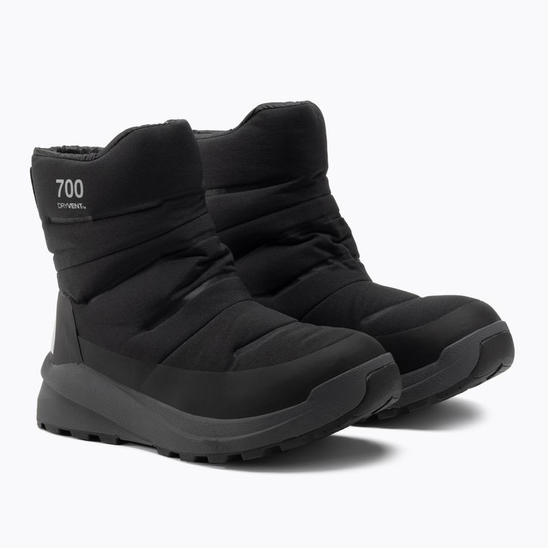 Stivali da neve da donna The North Face Nuptse II Bootie WP nero/grigio asfalto 4