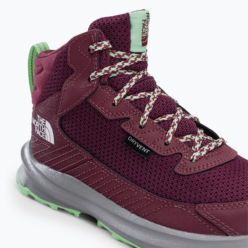 Scarponcini da trekking per bambini The North Face Fastpack Hiker Mid WP rosso violetto/zenzero selvatico 9