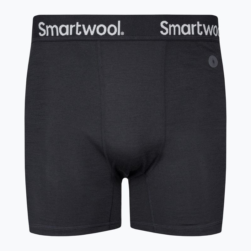 Boxer termici Smartwool Brief Boxed da uomo, nero