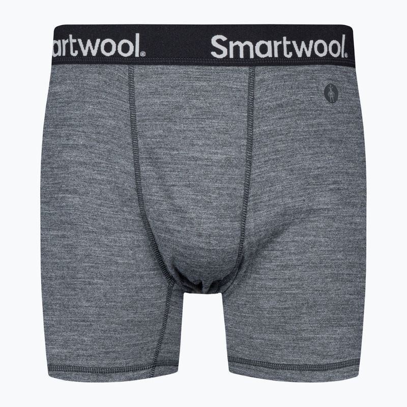 Boxer termici Smartwool Brief Boxed da uomo grigio heather medio