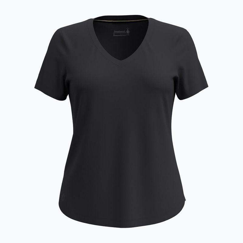 Maglia da trekking Smartwool Active Ultralite V-Neck donna nero