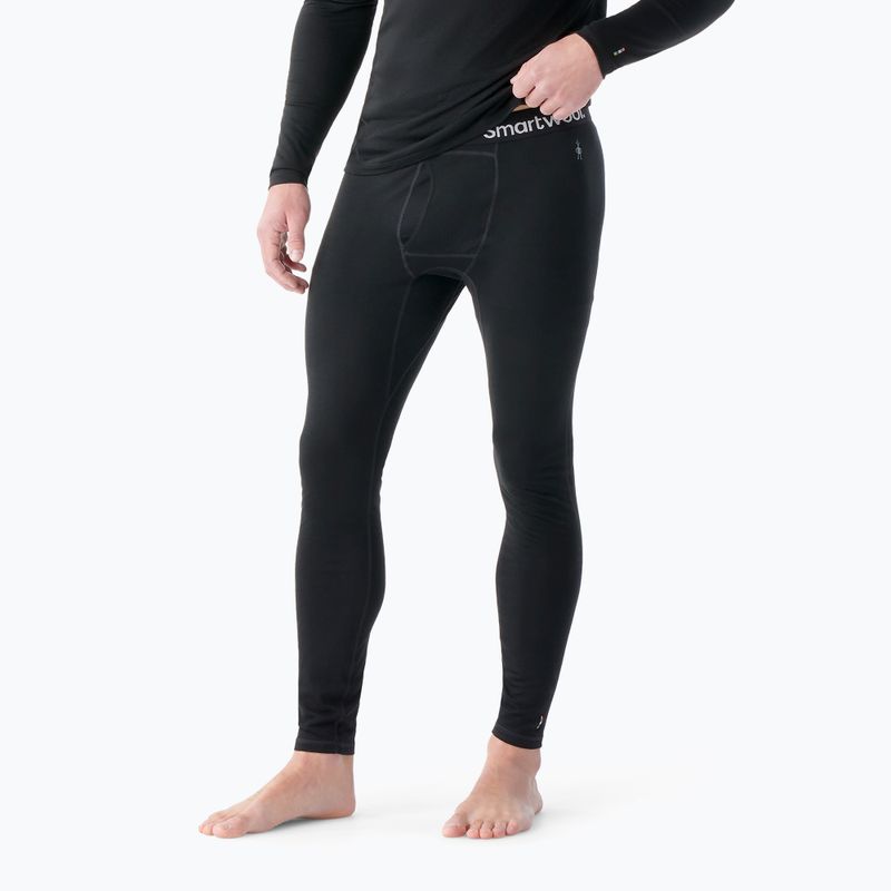 Pantaloni termici da uomo Smartwool Merino Baselayer Bottom Boxed nero