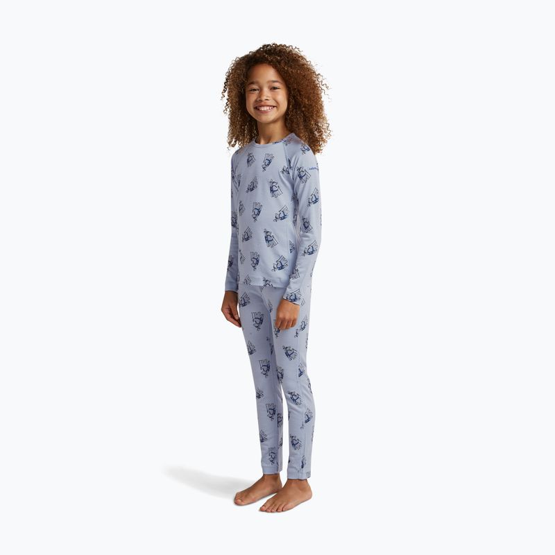 Pantaloni termici bambini icebreaker Merino 200 Oasis Bear Tour zinc blue/aop 4