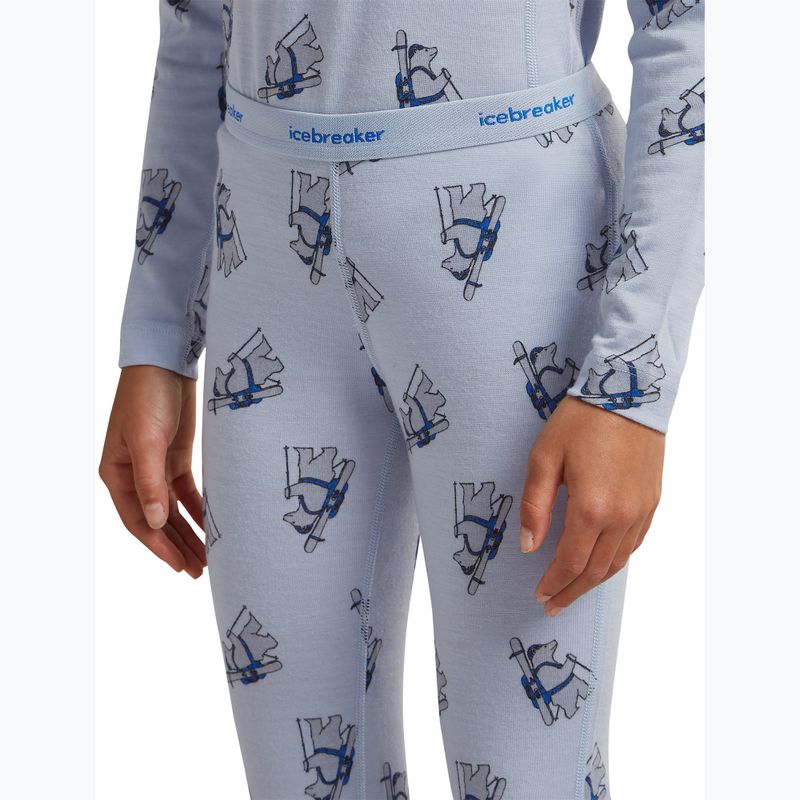 Pantaloni termici bambini icebreaker Merino 200 Oasis Bear Tour zinc blue/aop 6