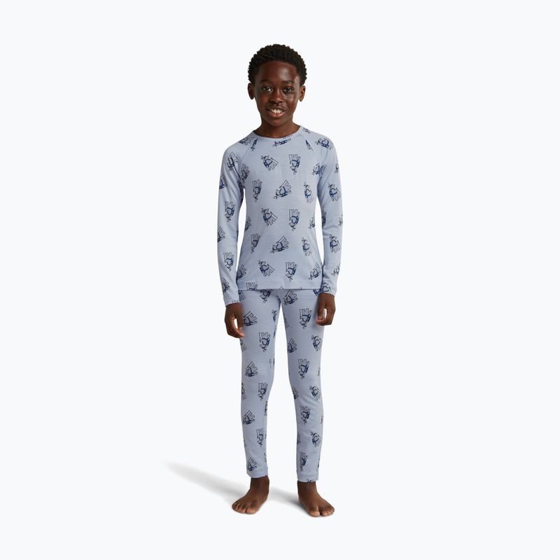 Pantaloni termici bambini icebreaker Merino 200 Oasis Bear Tour zinc blue/aop 8