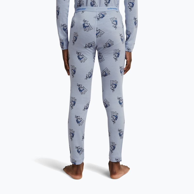 Pantaloni termici bambini icebreaker Merino 200 Oasis Bear Tour zinc blue/aop 9