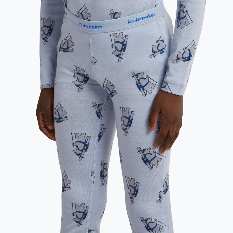 Pantaloni termici bambini icebreaker Merino 200 Oasis Bear Tour zinc blue/aop 10