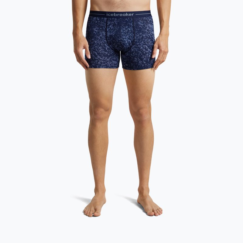 Boxer termici da uomo Icebreaker Merino 150 Anatomica Moss Bloom midnight navy/aop 2
