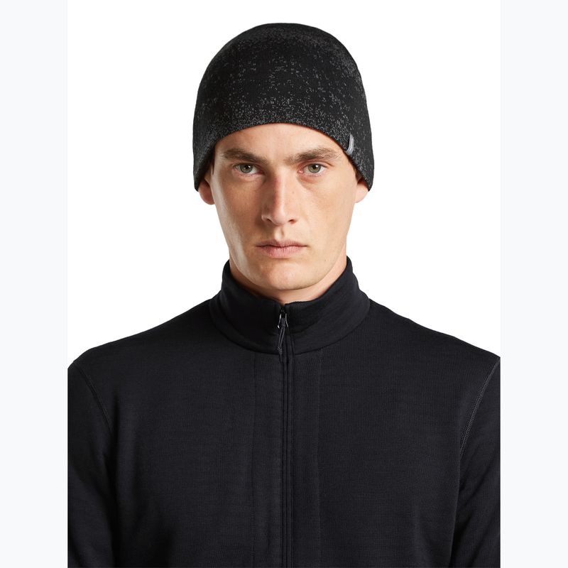 Cappello icebreaker Merino 260 Oasis Vertex Reversible Beanie Chillwave black/obsidian 5
