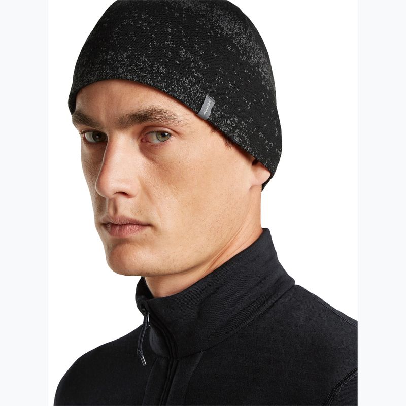 Cappello icebreaker Merino 260 Oasis Vertex Reversible Beanie Chillwave black/obsidian 6
