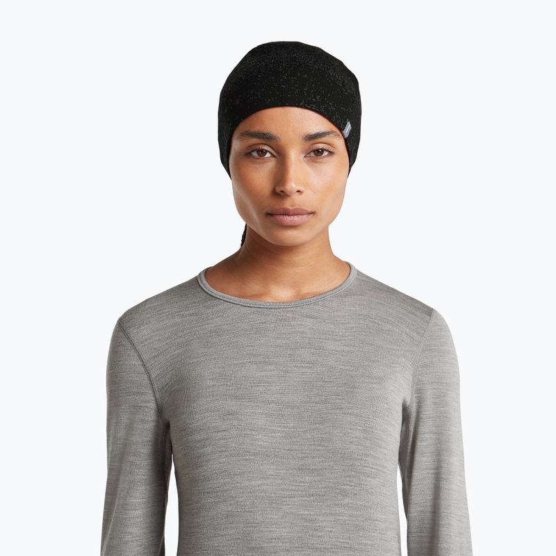 Cappello icebreaker Merino 260 Oasis Vertex Reversible Beanie Chillwave black/obsidian 9