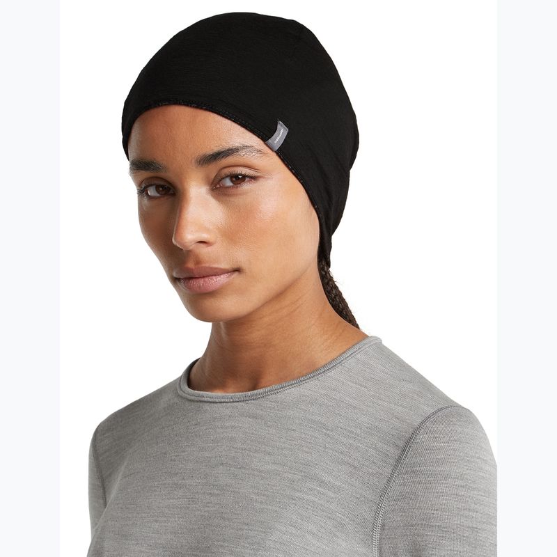 Cappello icebreaker Merino 260 Oasis Vertex Reversible Beanie Chillwave black/obsidian 10