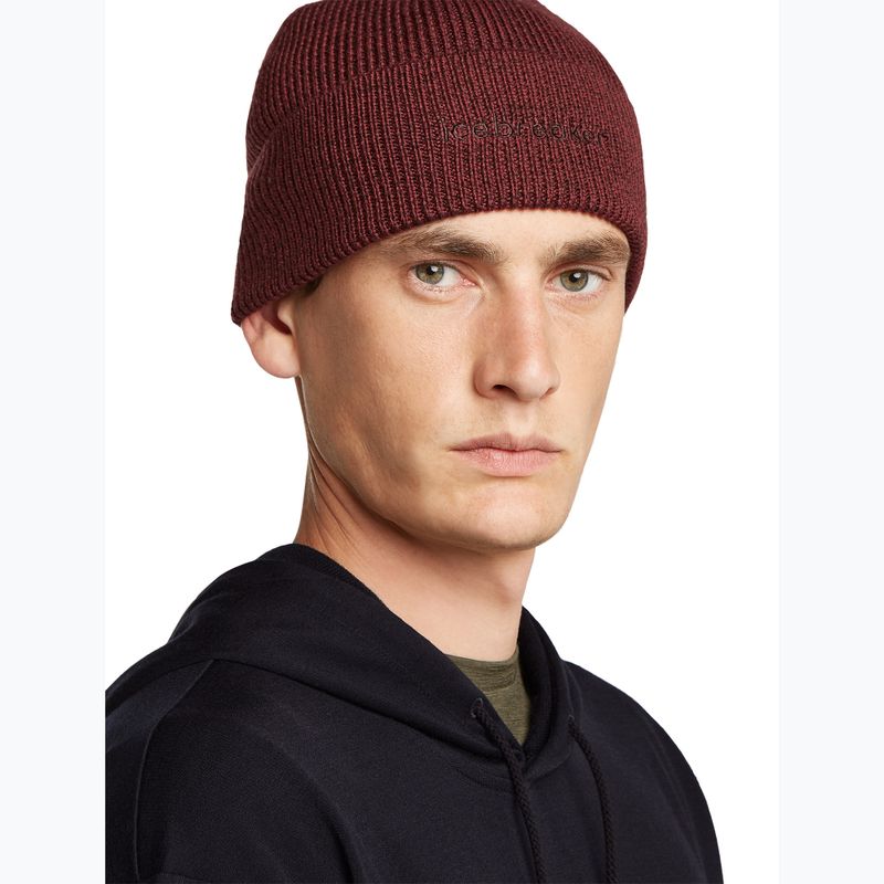 Cappello invernale icebreaker Merino All Day Toque Beanie port/bittersweet 4
